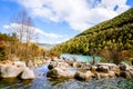 Blue moon Valley ,Baishui River landscape and Jade Dragon Snow Mountain Royalty Free Stock Photo