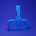 Blue Mop icon isolated on blue background. Cleaning service concept. Minimalism concept. 3D render illustration Royalty Free Stock Photo