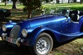 Blue Morgan roadster automobile