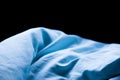 Blue morning sleep wrinkle bed sheet