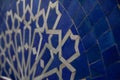 Blue Moroccan Zellige Royalty Free Stock Photo