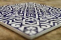 Blue Moroccan zellige tile