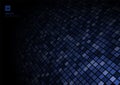 Blue mosaic pixel pattern on fade out on black background texture