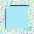 Blue mosaic scrapbook frame