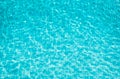 Blue mosaic swimming pool with clear water. Background. Royalty Free Stock Photo