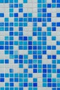 Blue Mosaic Tile Bath Bathroom Pool Toilet Square Texture Abstract Pattern Background Royalty Free Stock Photo