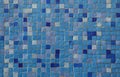 Blue mosaic tiles. Royalty Free Stock Photo