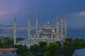 Blue Mosque and Hagia Sophia Mosque aerial view. Royalty Free Stock Photo