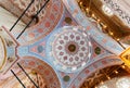Blue Mosque interior from below, Istanbul, Turkey Royalty Free Stock Photo