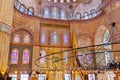 Blue mosque interior in Istanbul Turkey Royalty Free Stock Photo