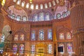 Blue mosque interior in Istanbul Turkey Royalty Free Stock Photo