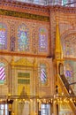 Blue mosque interior in Istanbul Turkey Royalty Free Stock Photo