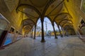 The Blue Mosque in Istanbul, Turkey.fisheye wide-angle panorama. Royalty Free Stock Photo