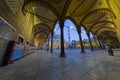 The Blue Mosque in Istanbul, Turkey.fisheye wide-angle panorama. Royalty Free Stock Photo