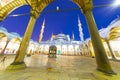 The Blue Mosque in Istanbul, Turkey.fisheye wide-angle panorama. Royalty Free Stock Photo