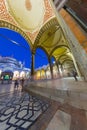 The Blue Mosque in Istanbul, Turkey.fisheye wide-angle panorama. Royalty Free Stock Photo