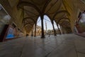 The Blue Mosque in Istanbul, Turkey.fisheye wide-angle panorama. Royalty Free Stock Photo