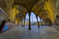 The Blue Mosque in Istanbul, Turkey.fisheye wide-angle panorama. Royalty Free Stock Photo