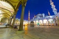 The Blue Mosque in Istanbul, Turkey.fisheye wide-angle panorama. Royalty Free Stock Photo