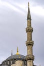 Blue Mosque Dome Minaret Istanbul Turkey Royalty Free Stock Photo