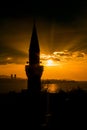 Blue mosque minaret Royalty Free Stock Photo