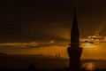 Blue mosque minaret Royalty Free Stock Photo