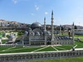 Blue Mosque in Miniaturk park, Istanbul Royalty Free Stock Photo