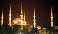 Blue Mosque at night, istanbul Royalty Free Stock Photo