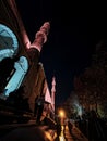 Blue_mosque, night, light, shadow, tower