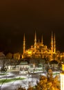 Blue Mosque at night