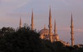 Blue Mosque Skyline at Dusk Royalty Free Stock Photo