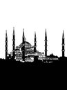 Blue Mosque Sultanahmet camii Istanbul illustration and text illustration