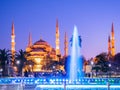 The Blue Mosque, Sultanahmet Camii at night, Istanbul, Turkey Royalty Free Stock Photo