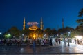 Blue Mosque or Sultanahmet Camii in the night. Travel to Istanbul
