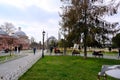 Blue mosque sultanahmet in istanbul and its minaret. Royalty Free Stock Photo