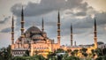 Blue Mosque in Sultanahmet at night Istanbul Turkey Royalty Free Stock Photo