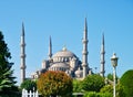 Blue mosque against blue sky, Istanbul Turkey Royalty Free Stock Photo