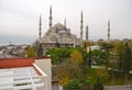 Blue mosque in the winter, Istambul. Royalty Free Stock Photo