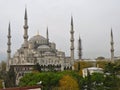 Blue mosque in the winter, Istambul. Royalty Free Stock Photo