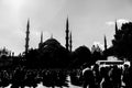 Blue mosquee in black and white Royalty Free Stock Photo