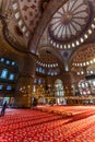 Blue mosquee interior Royalty Free Stock Photo