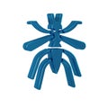 Blue Mosquito icon isolated on transparent background.
