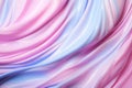 Blue and mother of pearl pink gradient background with flowing liquid and bubbles