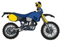 Blue motocross bike