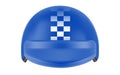 Blue motocross racer helmet. Helmet for delivery man