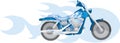 Blue motorcycle Royalty Free Stock Photo