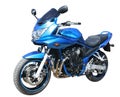 Blue motorcycle Royalty Free Stock Photo