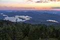 Blue Mountain Lake and Minnow Pond Sunset Royalty Free Stock Photo