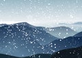 Blue mountain and snowlandscape background Royalty Free Stock Photo