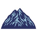 Blue Mountain Vector Illustration Beautiful Dark Blue Mountain Hills Landscape Royalty Free Stock Photo